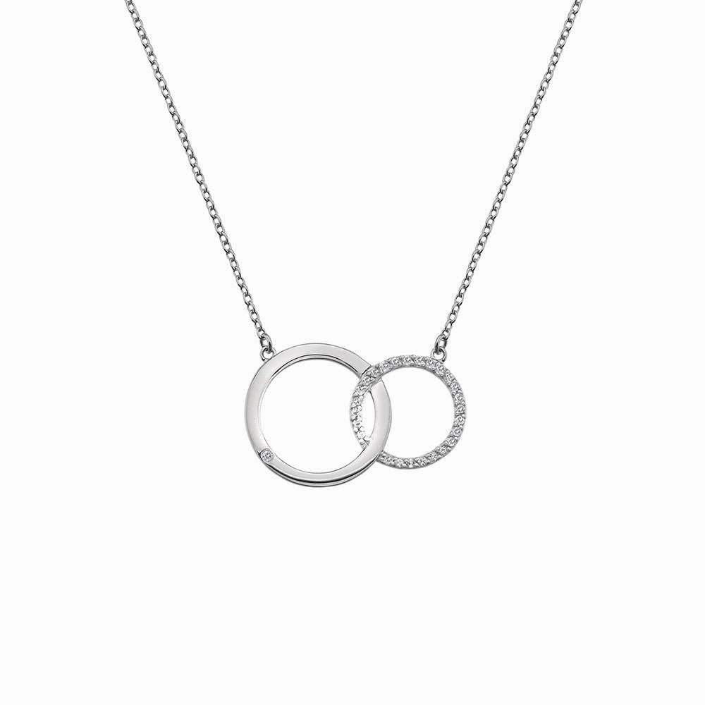 Hot Diamonds Striking Interlocking Circle Necklace