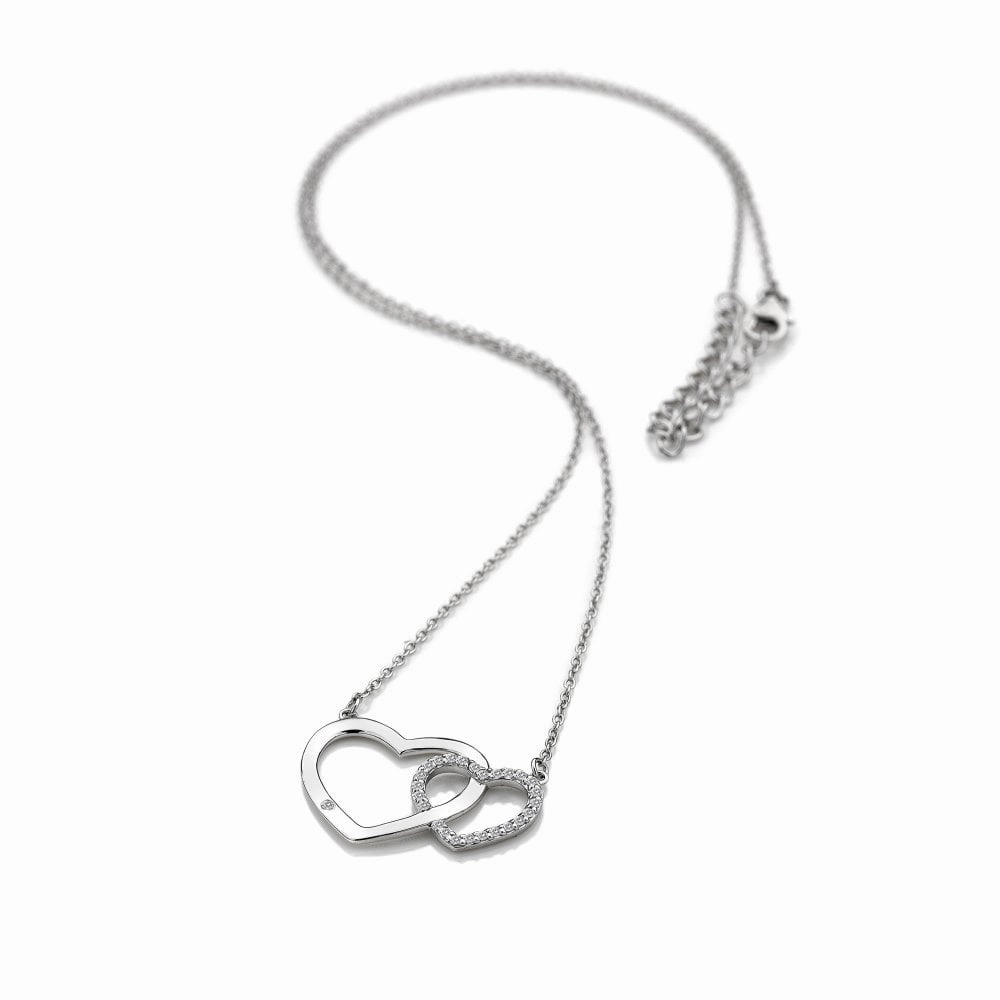 Hot Diamonds Striking Sterling Silver Heart Necklace