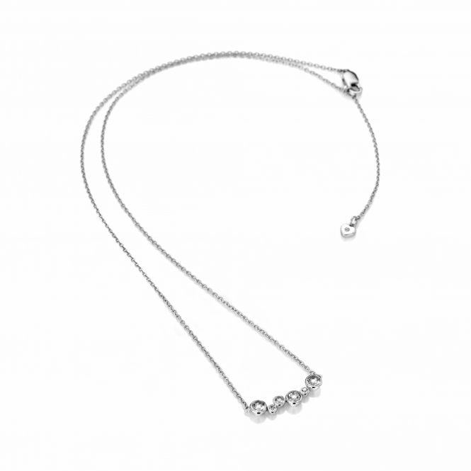 Hot Diamonds Tender Sterling Silver White Topaz Necklace