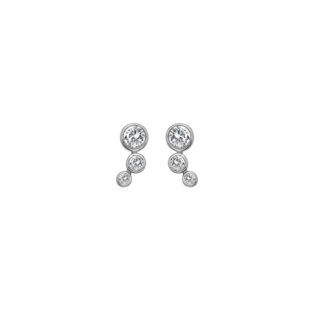 Hot Diamonds Tender Sterling Silver White Topaz Stud Earrings