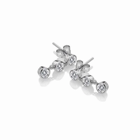 Hot Diamonds Tender Triple Drop White Topaz Earrings