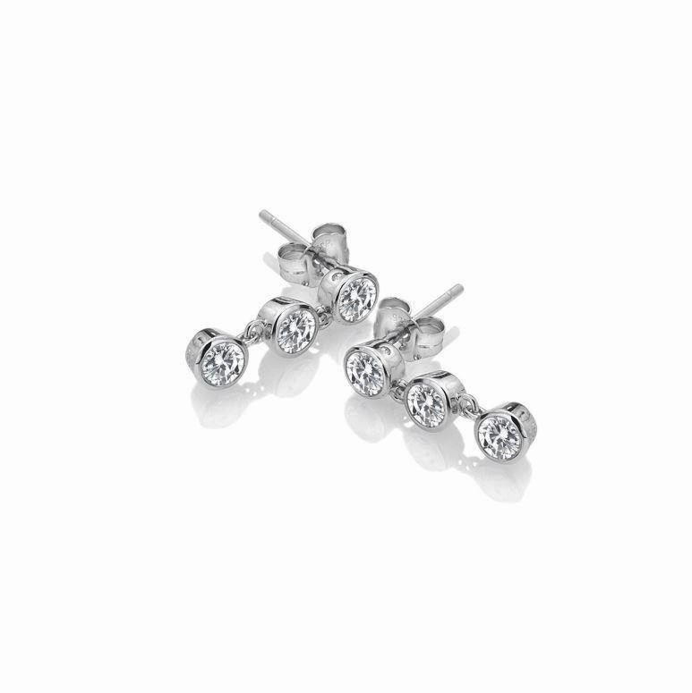 Hot Diamonds Tender Triple Drop White Topaz Earrings