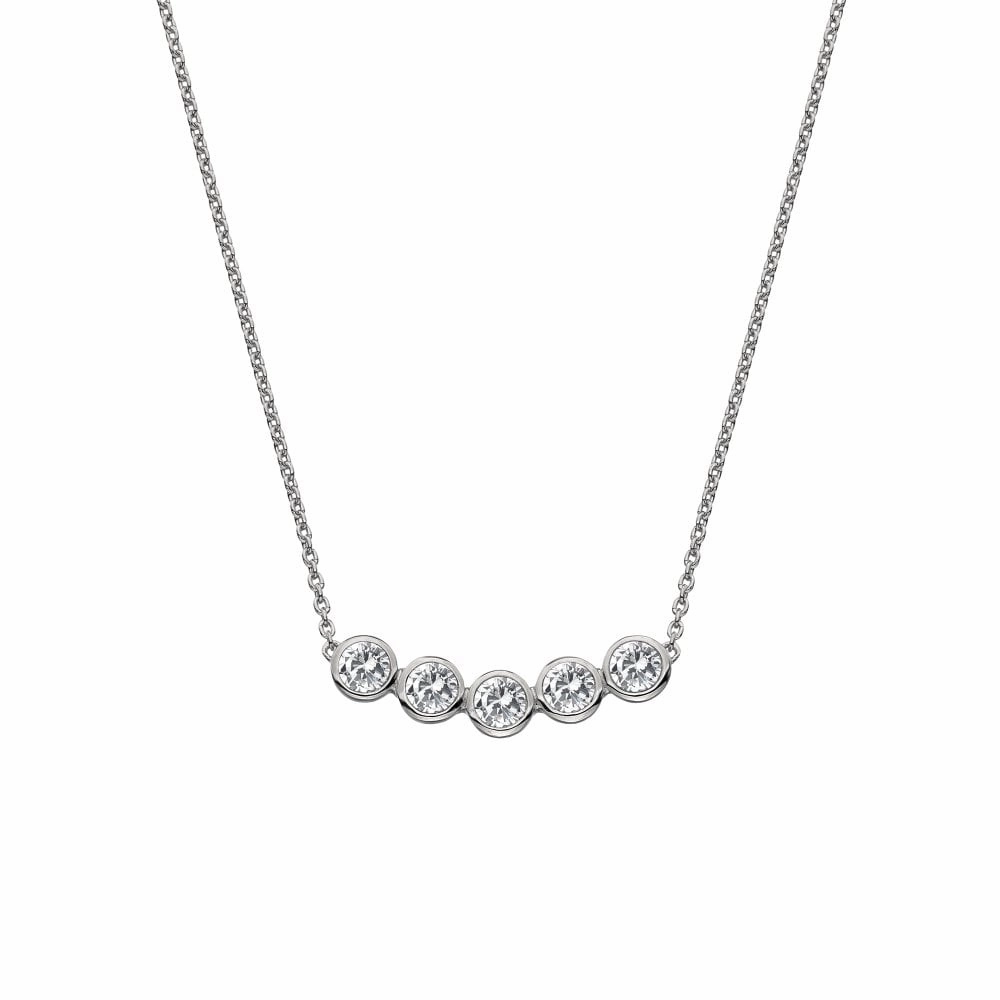 Hot Diamonds Tender White Topaz Necklace