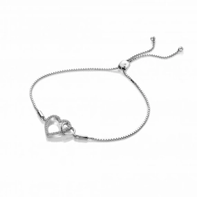 Hot Diamonds Togetherness Sterling Silver Open Heart Bracelet