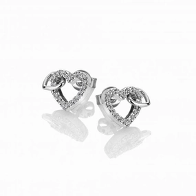 Hot Diamonds Togetherness Sterling Silver Open Heart Earrings