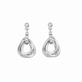 Hot Diamonds Trio Sterling Silver Diamond Teardrop Earrings