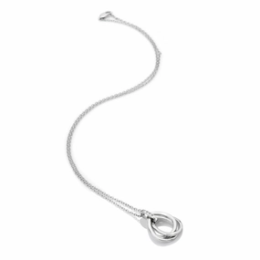 Hot Diamonds Trio Sterling Silver Diamond Teardrop Necklace