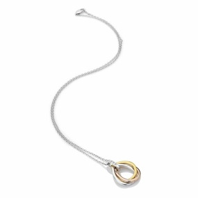 Hot Diamonds Trio Yellow and Gold Plated Teardrop Pendant Necklace