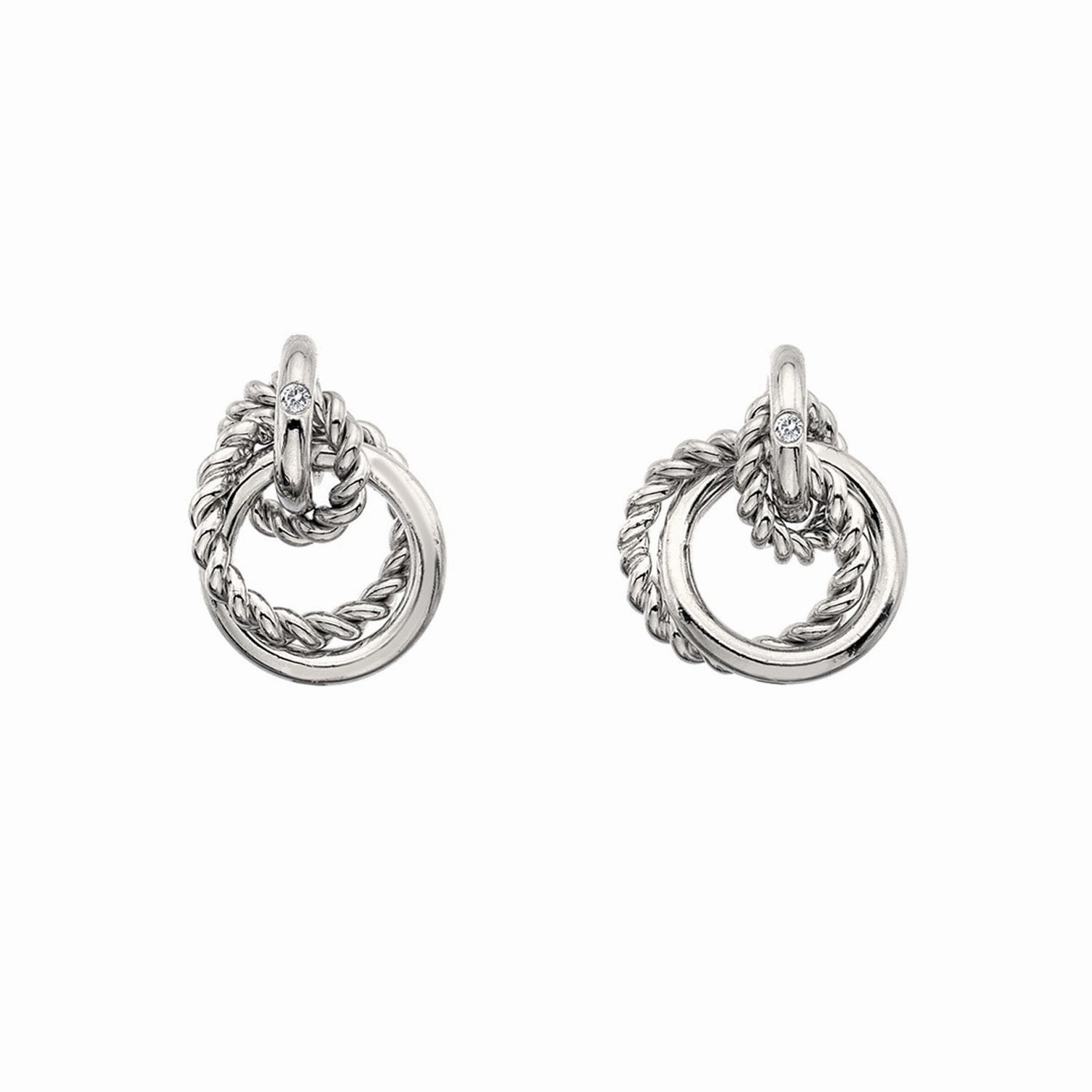 Hot Diamonds Unity Sterling Silver Diamond Circle Earrings