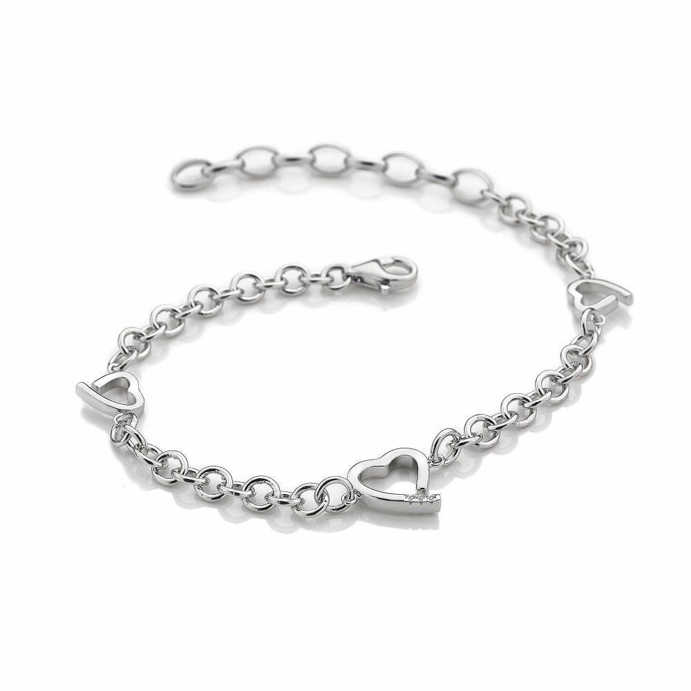 Hot Diamonds Warm Sterling Silver Heart Bracelet