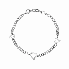 Hot Diamonds Warm Sterling Silver Heart Bracelet