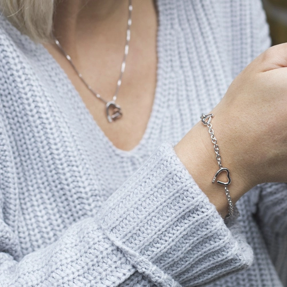 Hot Diamonds Warm Sterling Silver Heart Bracelet