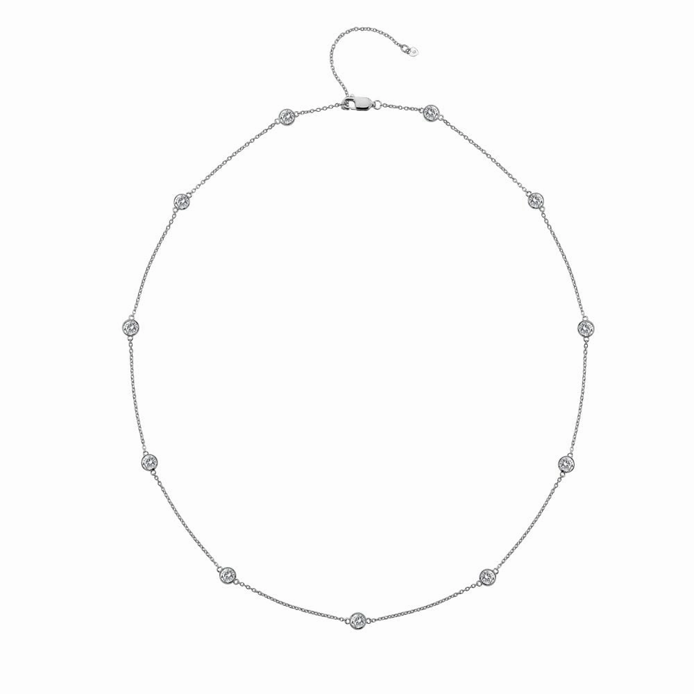 Hot Diamonds White Topaz Intermittent Necklace