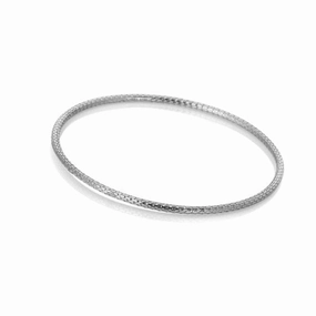 Hot Diamonds Woven Sterling Silver Single Bangle D