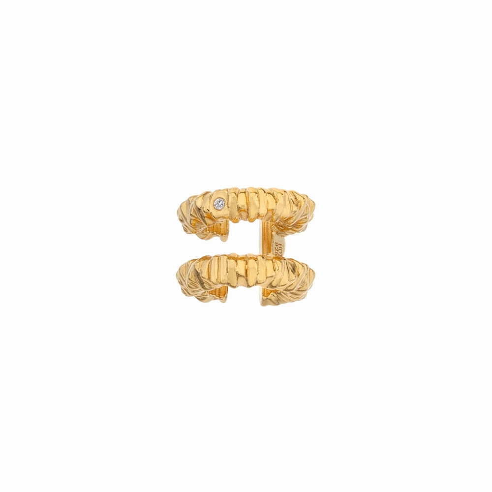 Hot Diamonds x Jac Jossa Believe Gold Plated Sterling Silver Double Ear Cuff D