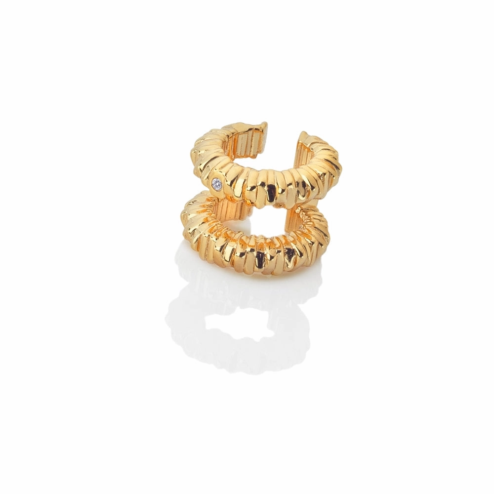 Hot Diamonds x Jac Jossa Believe Gold Plated Sterling Silver Double Ear Cuff D