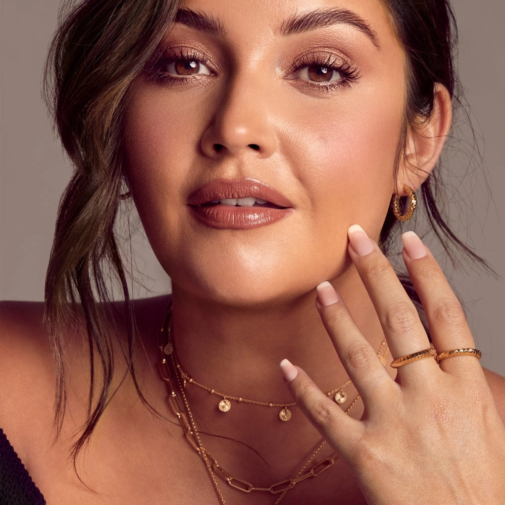 Hot Diamonds x Jac Jossa Believe Gold Plated Sterling Silver Hoop Earrings