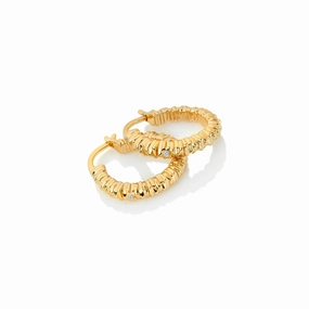 Hot Diamonds x Jac Jossa Believe Gold Plated Sterling Silver Hoop Earrings