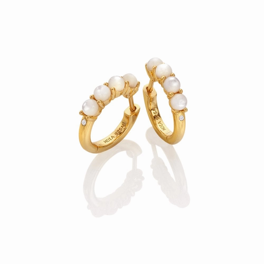 Hot Diamonds x Jac Jossa Calm Gold Plated Sterling Silver Huggies