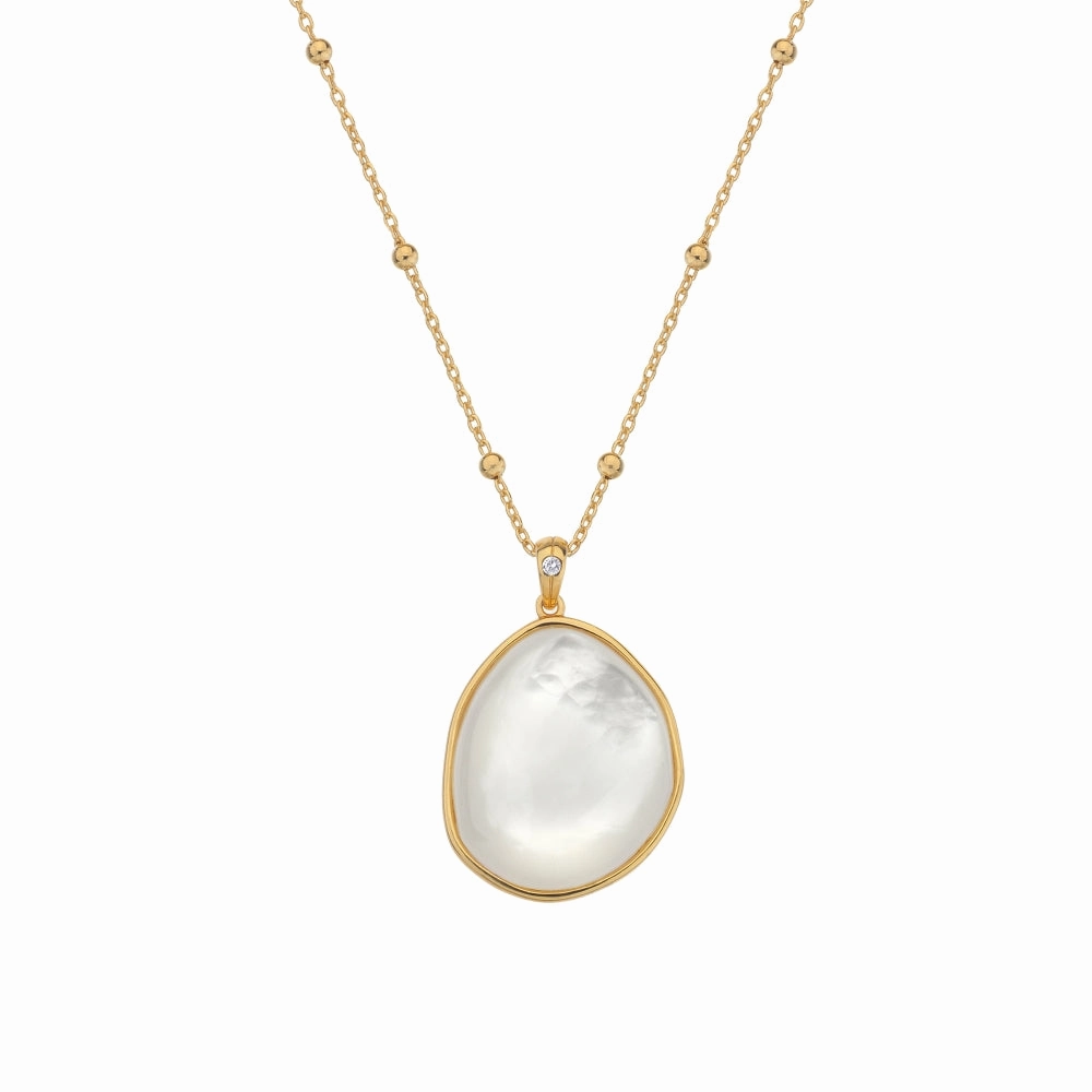 Hot Diamonds x Jac Jossa Calm Gold Plated Sterling Silver Mother of Pearl Pendant