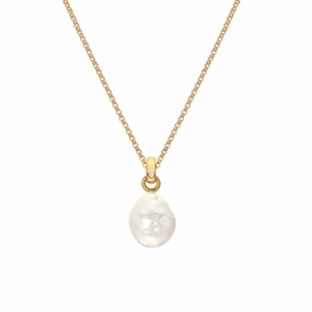 Hot Diamonds x Jac Jossa Calm Gold Plated Sterling Silver Pearl Pendant