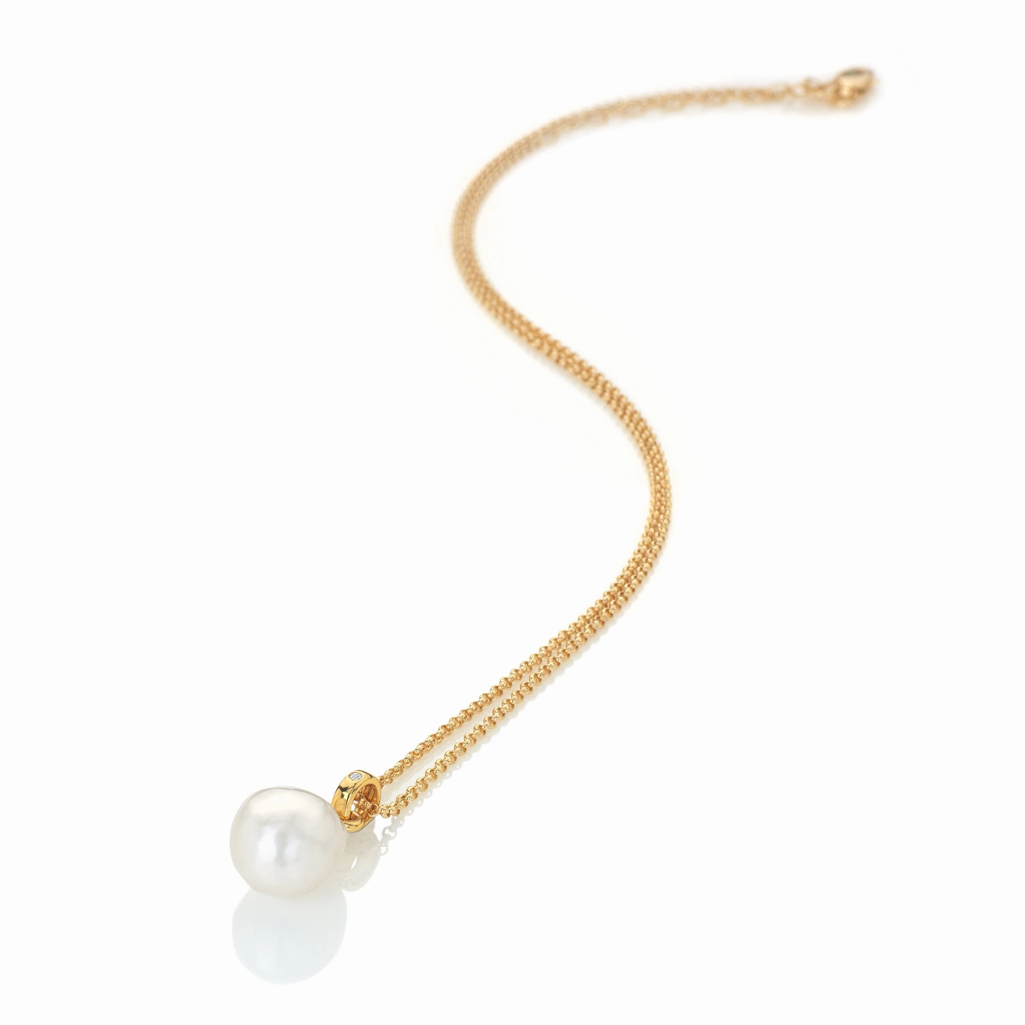 Hot Diamonds x Jac Jossa Calm Gold Plated Sterling Silver Pearl Pendant