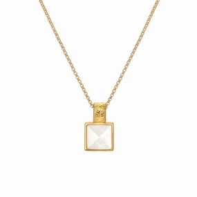 Hot Diamonds x Jac Jossa Calm Gold Plated Sterling Silver Pearl Square Pendant