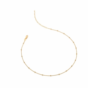 Hot Diamonds x Jac Jossa Embrace Gold Plated Sterling Silver Beaded Cable Chain Necklace 32 - 39cm