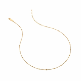 Hot Diamonds x Jac Jossa Embrace Gold Plated Sterling Silver Beaded Cable Chain Necklace 40 - 45cm