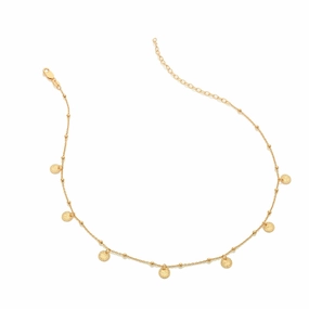 Hot Diamonds x Jac Jossa Embrace Gold Plated Sterling Silver Droplet Cable Chain Necklace 32cm