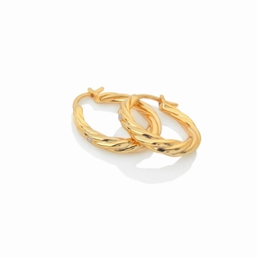 Hot Diamonds x Jac Jossa Entwine Gold Plated Sterling Silver Hoop Earrings