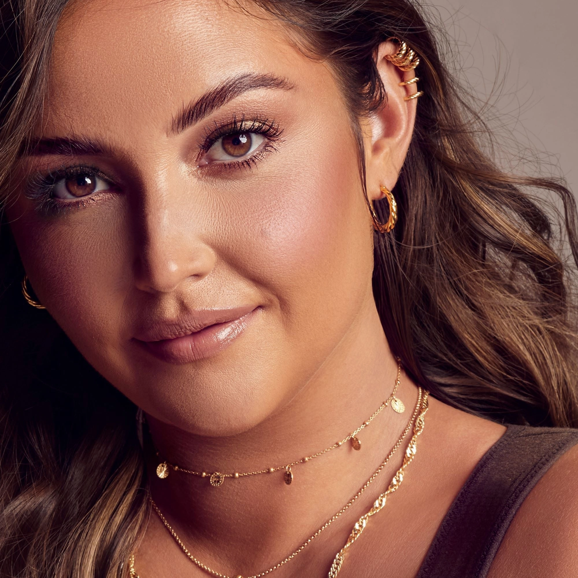 Hot Diamonds x Jac Jossa Entwine Gold Plated Sterling Silver Hoop Earrings