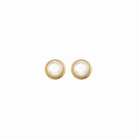 Hot Diamonds x Jac Jossa Gold Plated Sterling Silver Calm Mother Of Pearl Stud Earrings