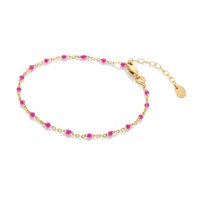 Hot Diamonds x Jac Jossa Gold Plated Sterling Silver Ocean Pink Bracelet