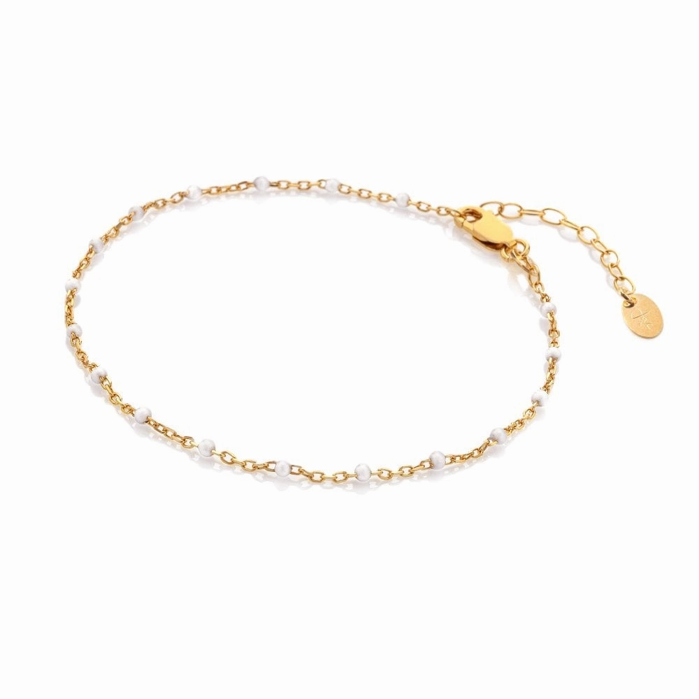 Hot Diamonds x Jac Jossa Gold Plated Sterling Silver Ocean White Bracelet