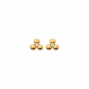 Hot Diamonds x Jac Jossa Gold Plated Sterling Silver Petal Stud Earrings