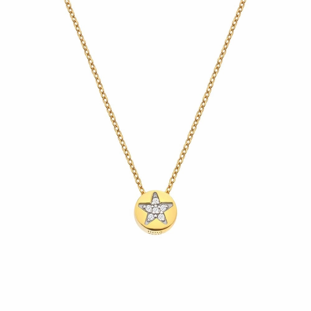 Hot Diamonds x Jac Jossa Gold Plated Sterling Silver Star Necklace D
