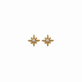 Hot Diamonds x Jac Jossa Gold Plated Sterling Silver Starburst Stud Earrings