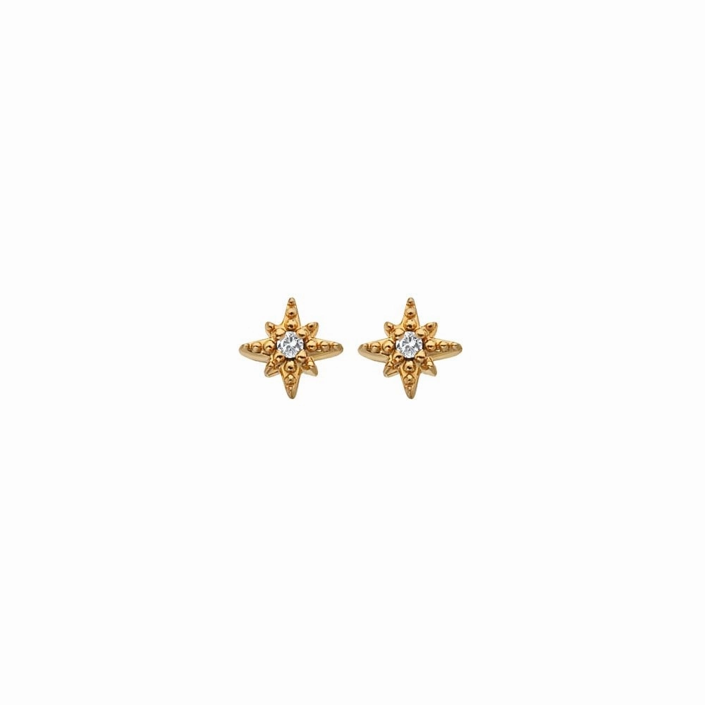 Hot Diamonds x Jac Jossa Gold Plated Sterling Silver Starburst Stud Earrings