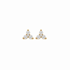 Hot Diamonds x Jac Jossa Gold Plated Sterling Silver White Topaz Stud Earrings