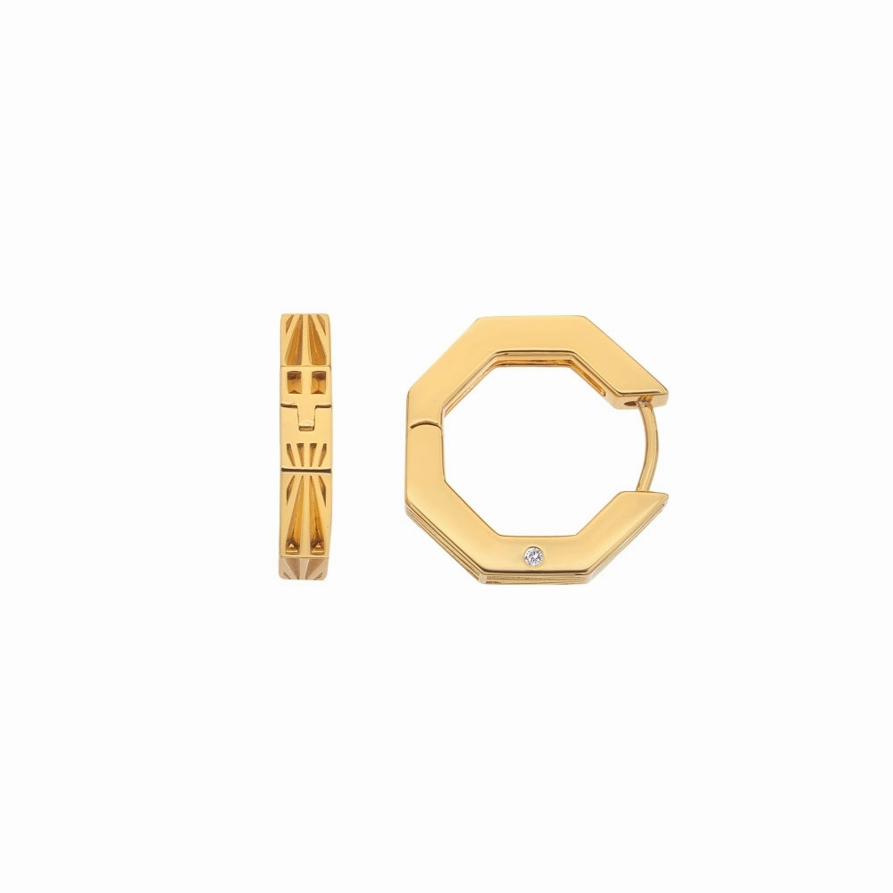 Hot Diamonds x Jac Jossa Hope Gold Plated Sterling Silver Hoop Earrings