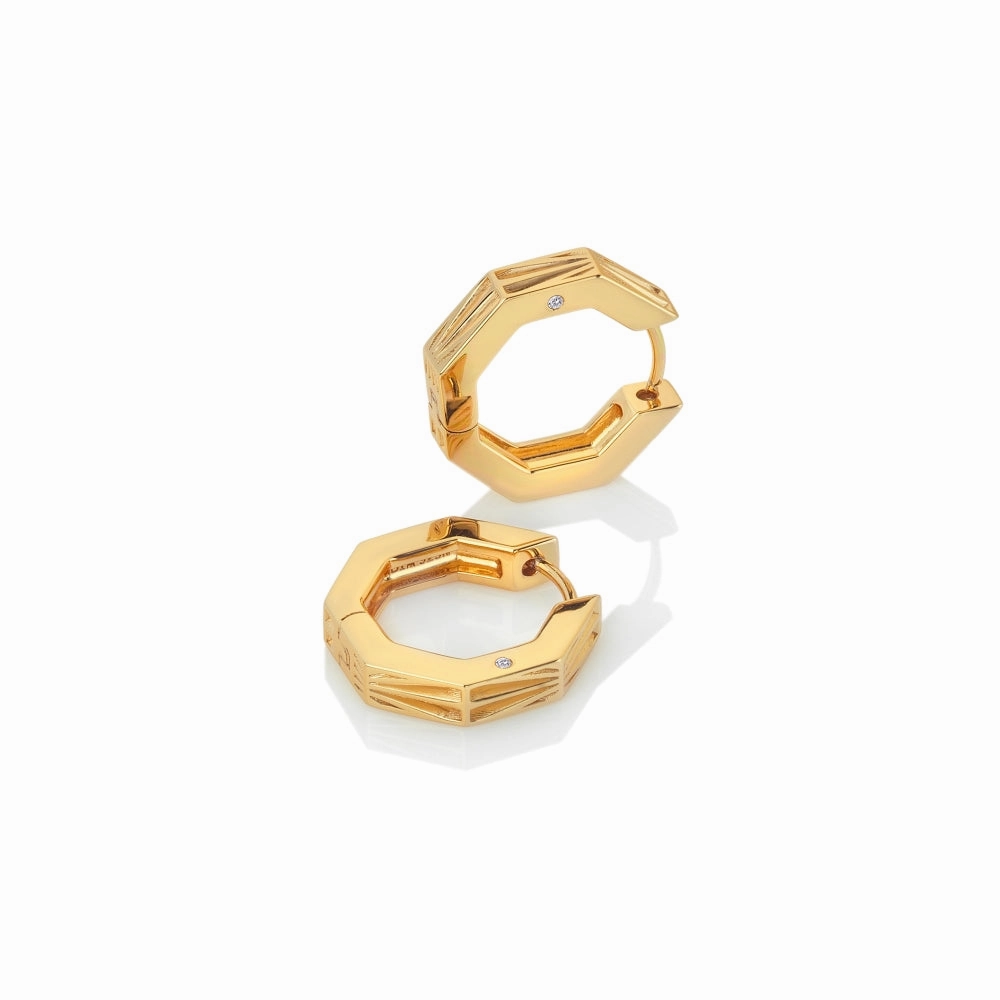 Hot Diamonds x Jac Jossa Hope Gold Plated Sterling Silver Hoop Earrings