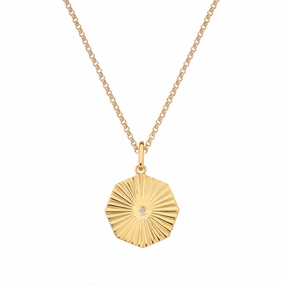 Hot Diamonds x Jac Jossa Hope Gold Plated Sterling Silver Octagon Pendant