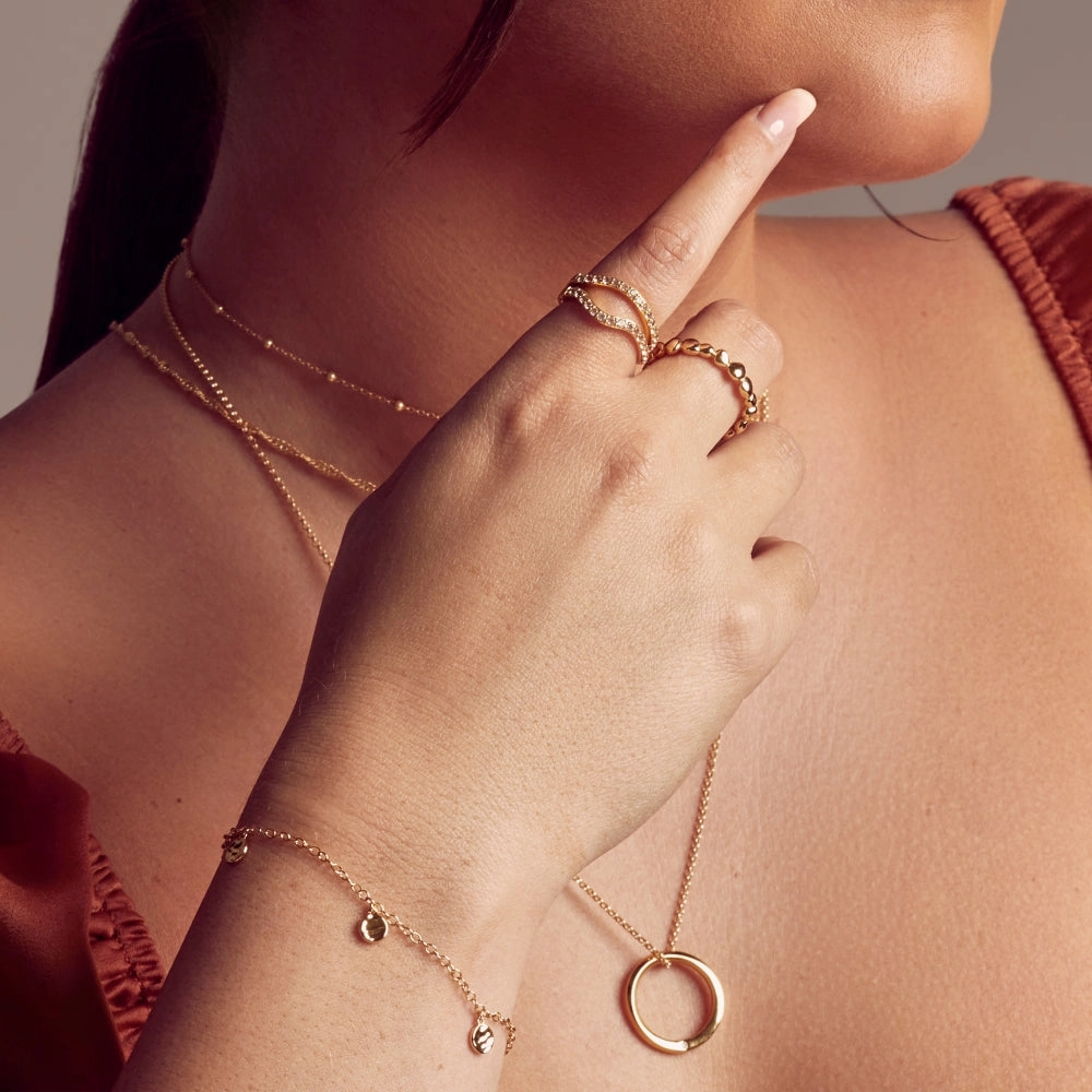 Hot Diamonds x Jac Jossa Lunar Gold Plated Sterling Silver Bracelet