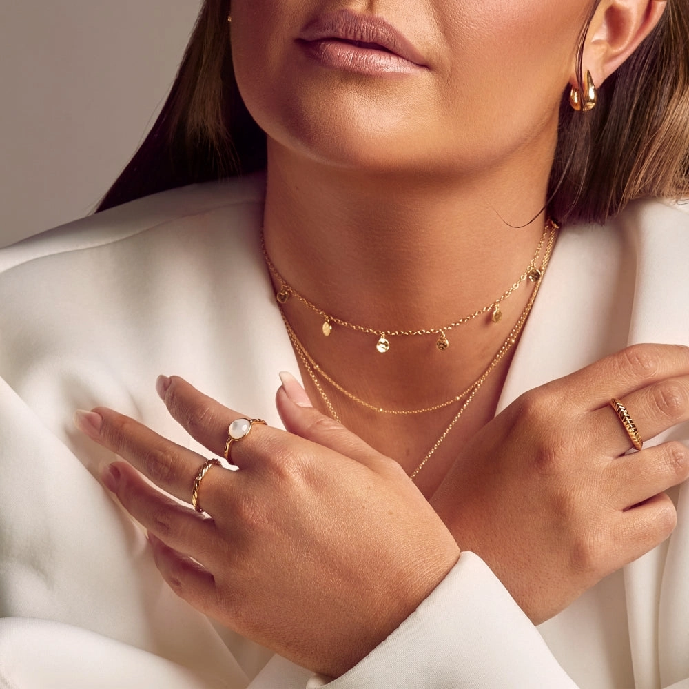Hot Diamonds x Jac Jossa Lunar Gold Plated Sterling Silver Choker Necklace