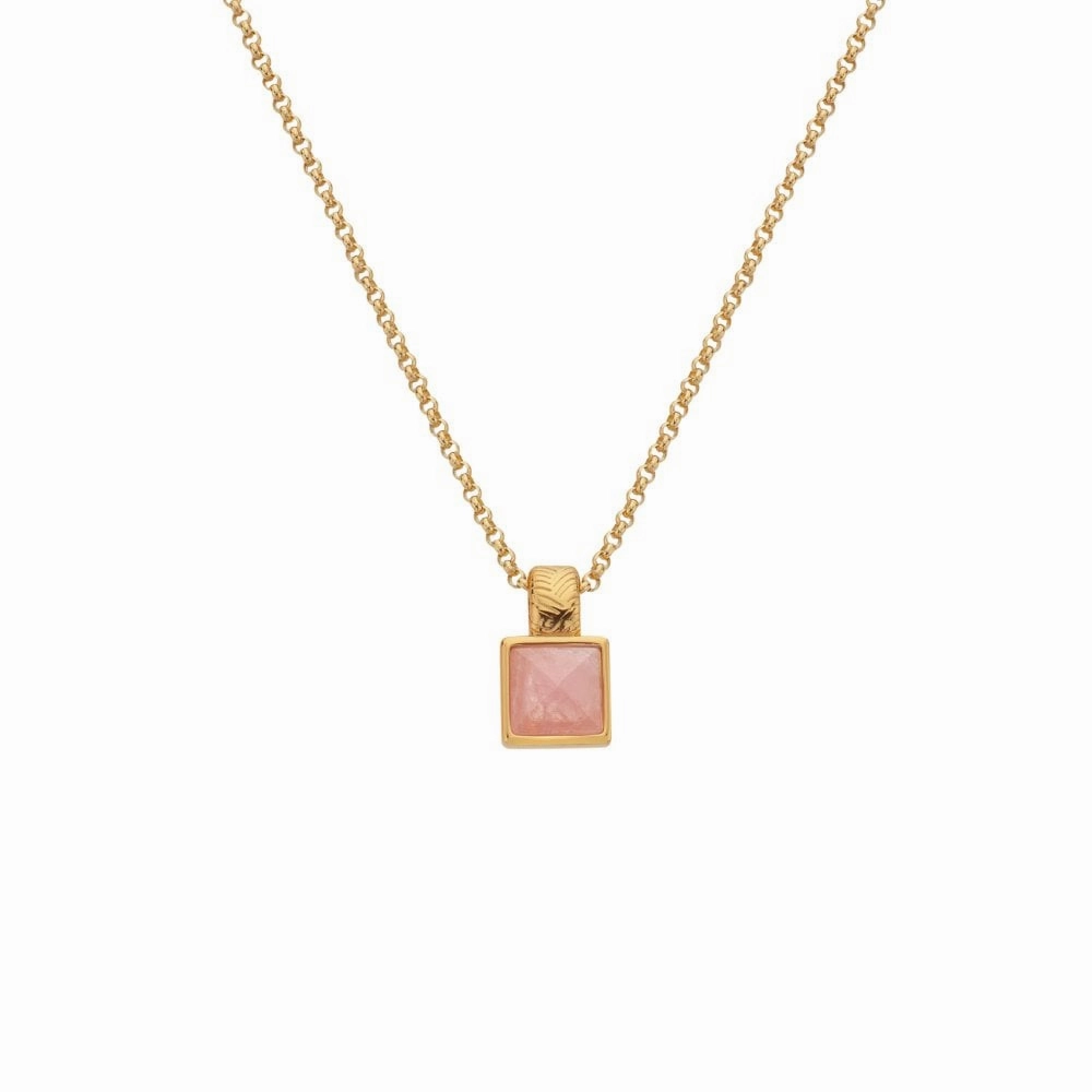 Hot Diamonds x Jac Jossa Restore Gold Plated Sterling Silver Rhodochrosite Pendant