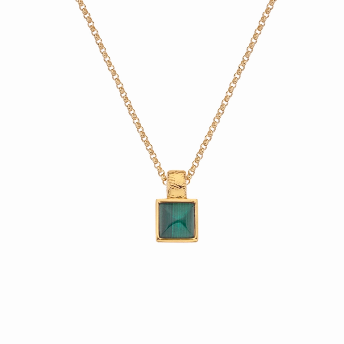 Hot Diamonds x Jac Jossa Revive Gold Plated Sterling Silver Malachite Pendant