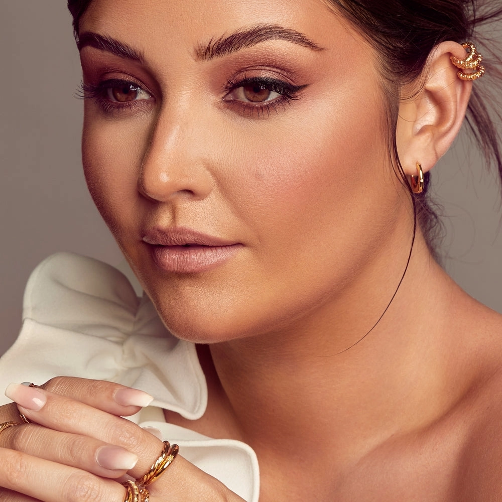 Hot Diamonds x Jac Jossa Soul Gold Plated Sterling Silver Hoop Earrings