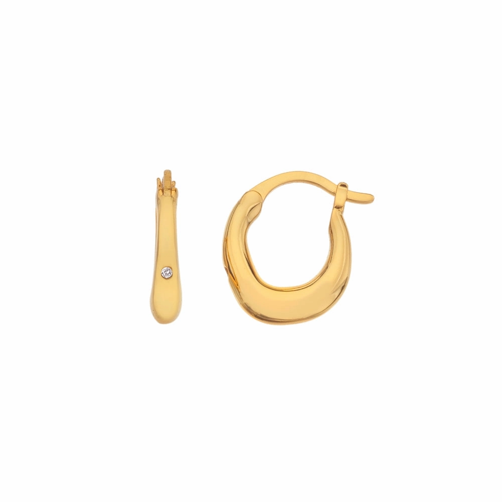Hot Diamonds x Jac Jossa Soul Gold Plated Sterling Silver Hoop Earrings