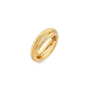 Hot Diamonds x Jac Jossa Spirit Duo Gold Plated Sterling Silver Ring D